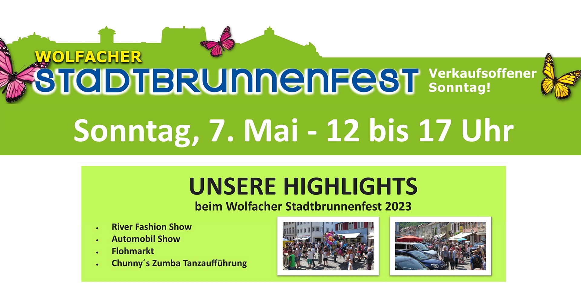 Stadtbrunnenfest - Verkaufsoffener Sonntag Mai 23