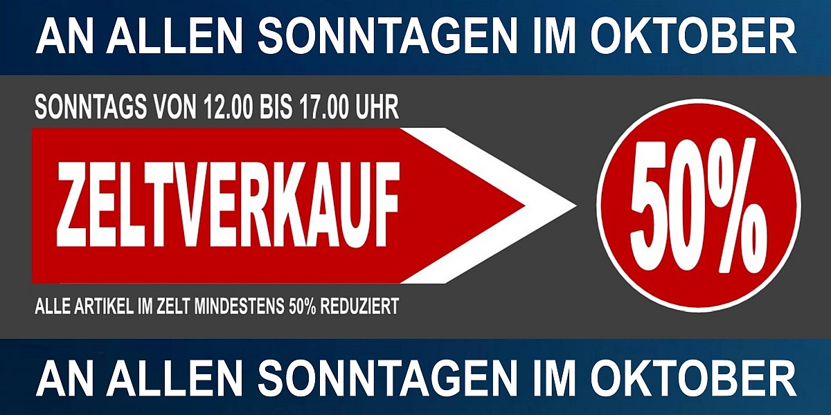 Zeltverkauf Oktober 2024